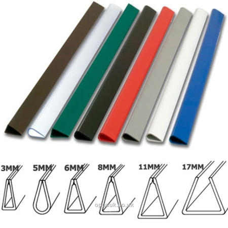 OPUS SLIDE BINDER OVAL 12MM BLACK (PACK OF 50PCS)