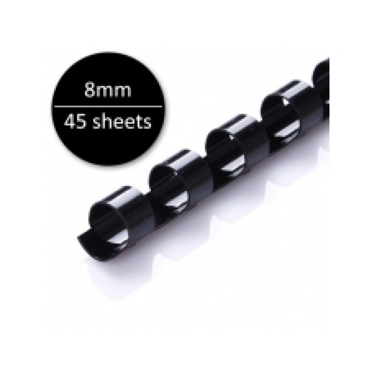 opus-binding-comb-08mm-40sheets-black-100pcs
