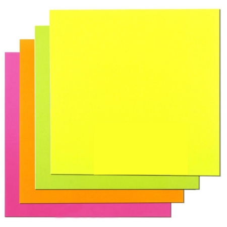 GROOVY STICKY NOTES NEON GREEN 76X76MM 100SH