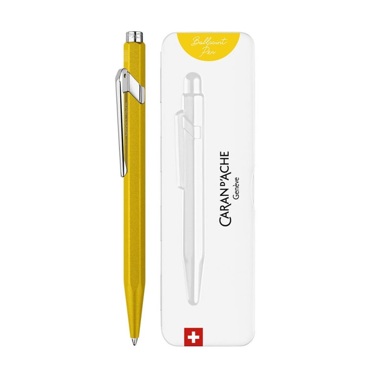 cda-849-colormat-x-yellow-ballpoint-metallic-pen-box-blue-ink-m