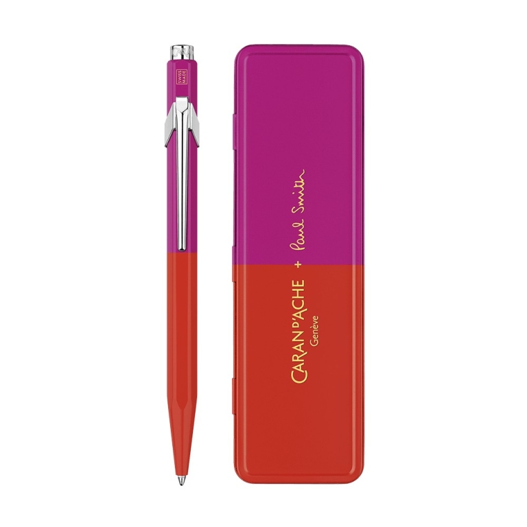 cda-849-paul-smith-warmred-merosepink-ballpoint-metallic-pen-box-black-ink-m