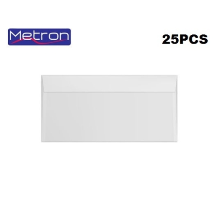LETTER METRON ENVELOPE WHITE 11X23 90G 25PCS