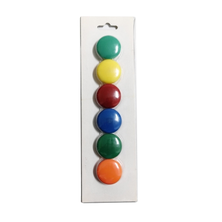 MAGNETS 20MM MULTICOLOR 6PCS
