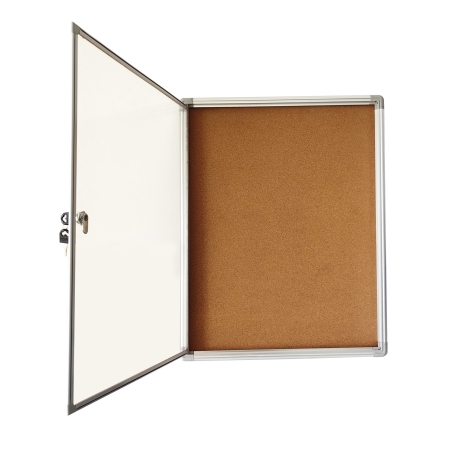CORK BOARD DISPLAY CASE WITH LOCK 104X102CM