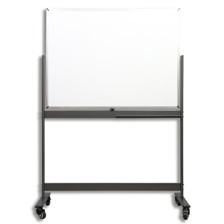 DOUBLE SIDED WHITE BOARD 120X180CM WITH STAND BLACK