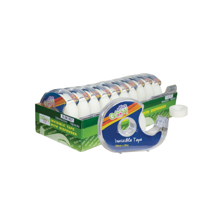 GROOVY CLEAR DISPENSER WITH INVISIBLE TAPE 19MMX33MM