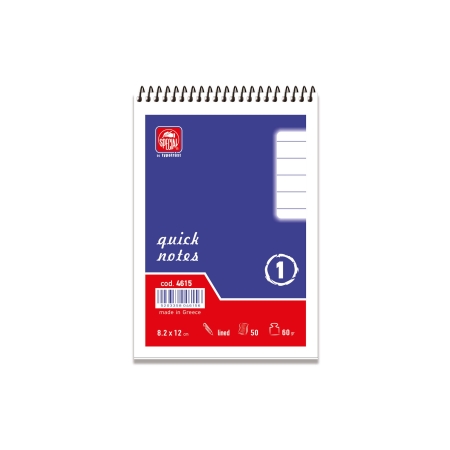 SPECIAL NOTEPAD SPIRAL NO.1 8.2X12CM 50SH 60GR