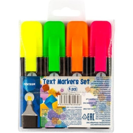 CENTRUM HIGHLIGHTERS SET OF 4 (Y/G/O/P)