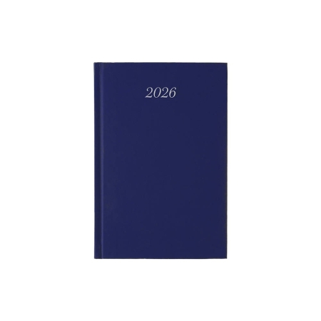 DIARY 2026 DAY BY DAY  NAVY BLUE 14X21CM HARD COVER 521636