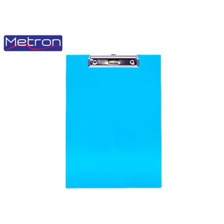 METRON CLIPBOARD A4 CLEAR BLUE PLASTIC
