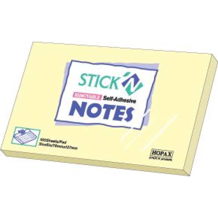 stickn-76x127mm-100-sh-pad-yellow